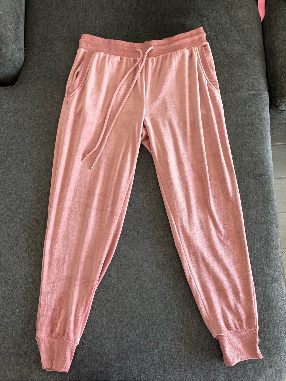 Felina Rose Gold Luxe Velour Zip Hoodie & Jogger Set - Picture 10 of 10